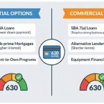 Residential and Commercial Options for a 630 Score